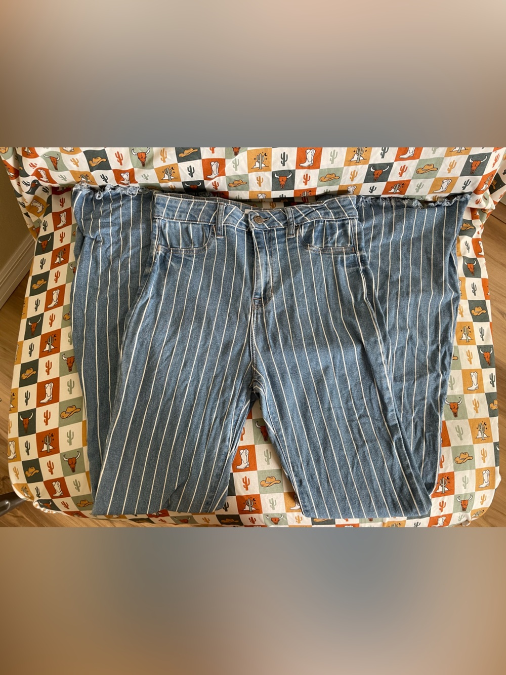 Cello Blue Striped Denim Jeans - Picture 5 of 6